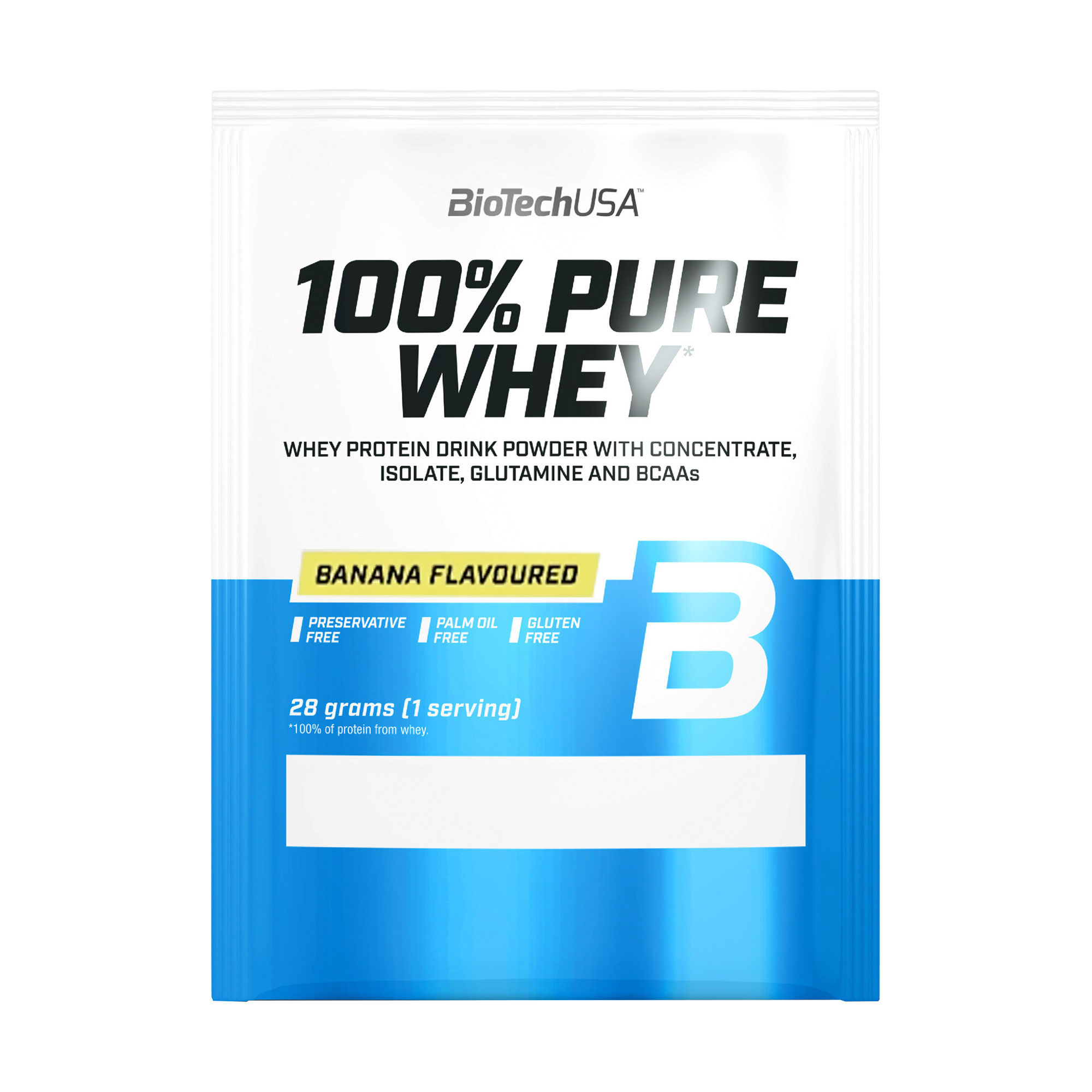 

Протеїн BioTechUSA 100% Pure Whey Банан, в порошку, 28 г