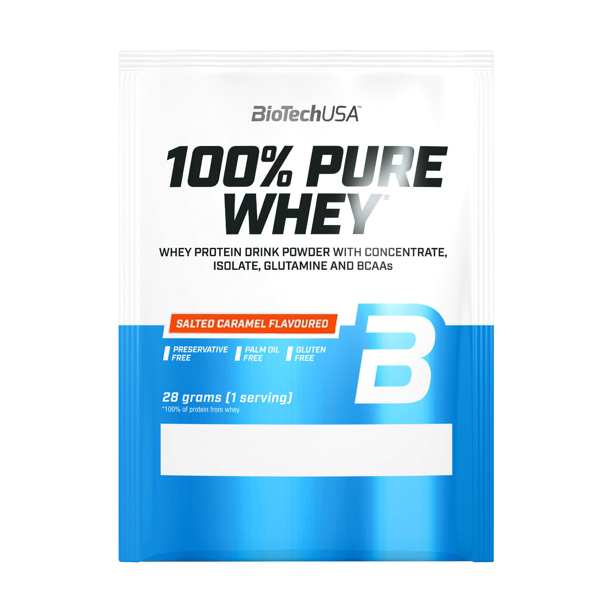 

Протеїн BioTechUSA 100% Pure Whey Солона карамель, в порошку, 28 г