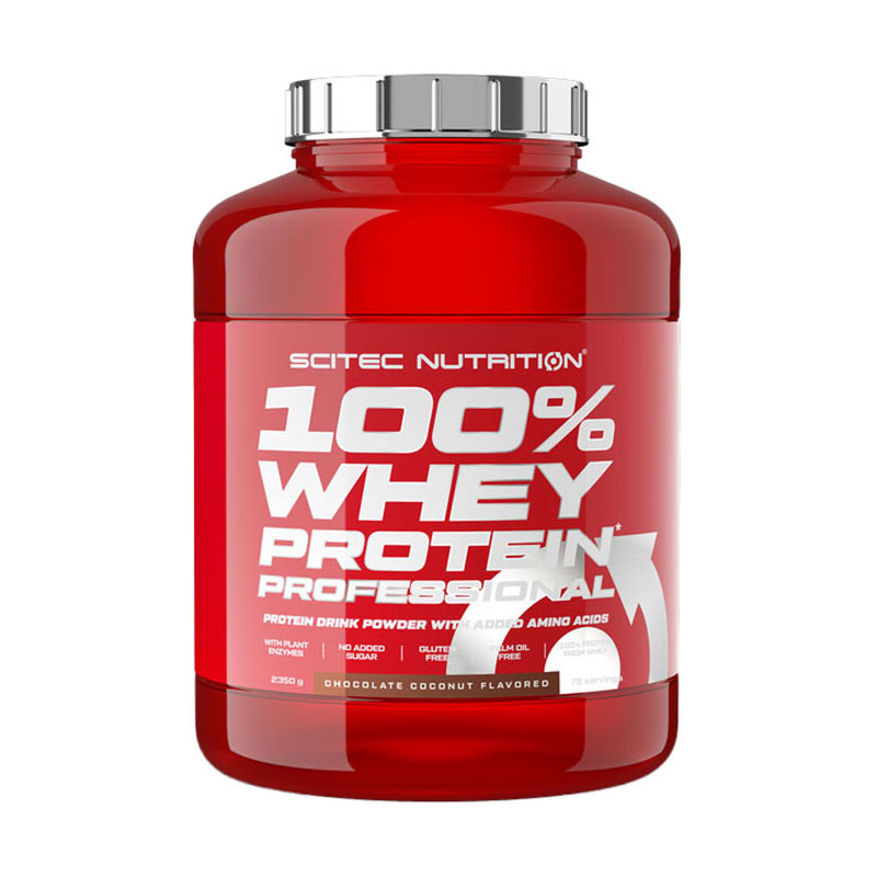 

Протеїн Scitec Nutrition 100% Whey Protein Professional Шоколад та кокос, в порошку, 2.35 кг