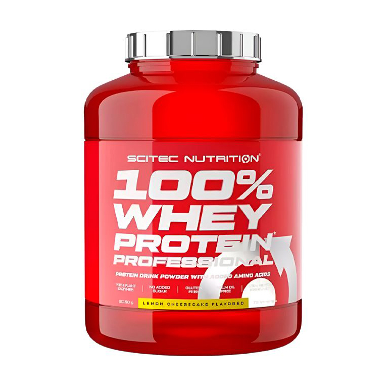 

Протеїн Scitec Nutrition 100% Whey Protein Professional Лимонний чизкейк, в порошку, 2.35 кг