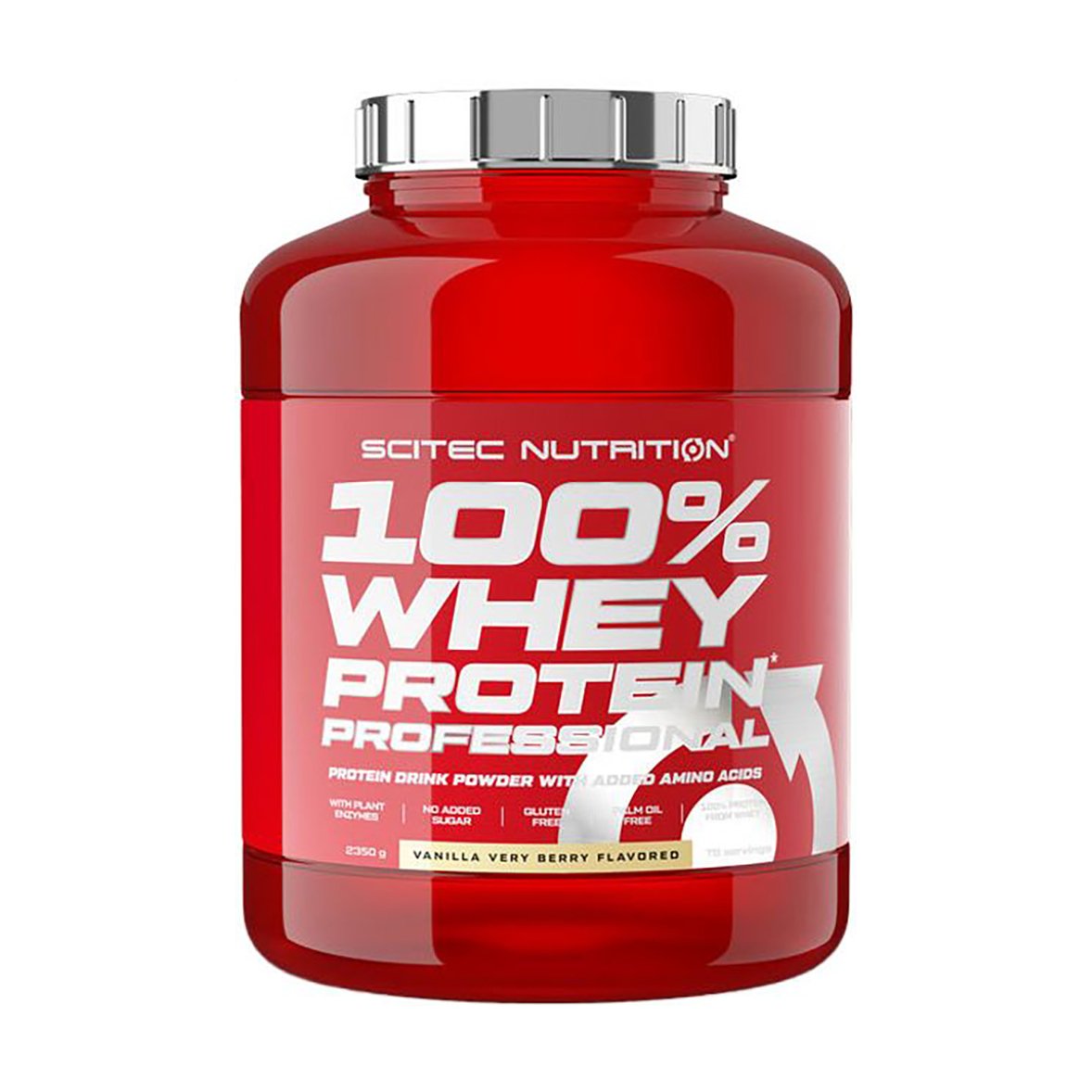 

Протеїн Scitec Nutrition 100% Whey Protein Professional Ягідна ваніль, в порошку, 2.35 кг