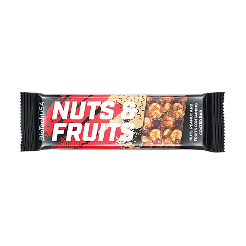 

Протеїновий батончик BioTech USA Nuts & Fruits Горіхи та фрукти, 40 г
