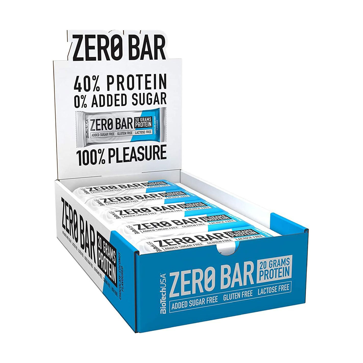 

Протеїновий батончик BioTechUSA Zero Bar Шоколад-кокос, 20*50 г