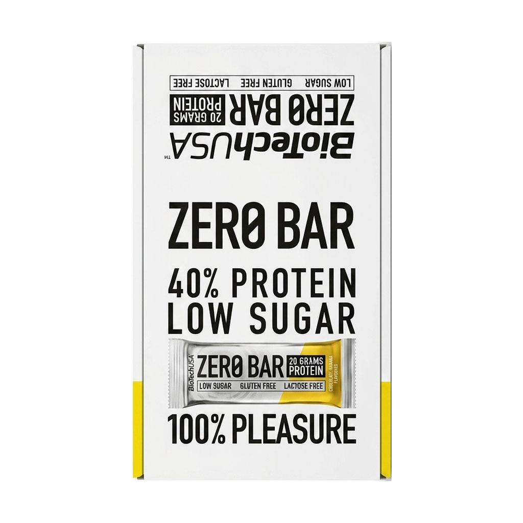 

Протеїновий батончик BioTechUSA Zero Bar Шоколад-банан, 20*50 г