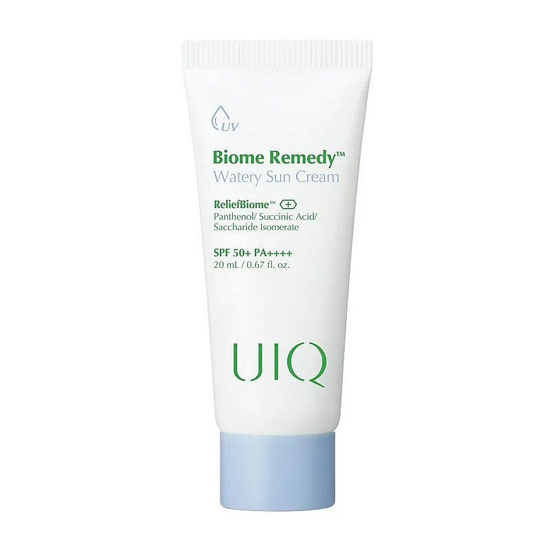 

Зволожувальний сонцезахисний крем для обличчя UIQ Biome Remedy Watery Sun Cream, SPF 50+ PA++++, 20 мл