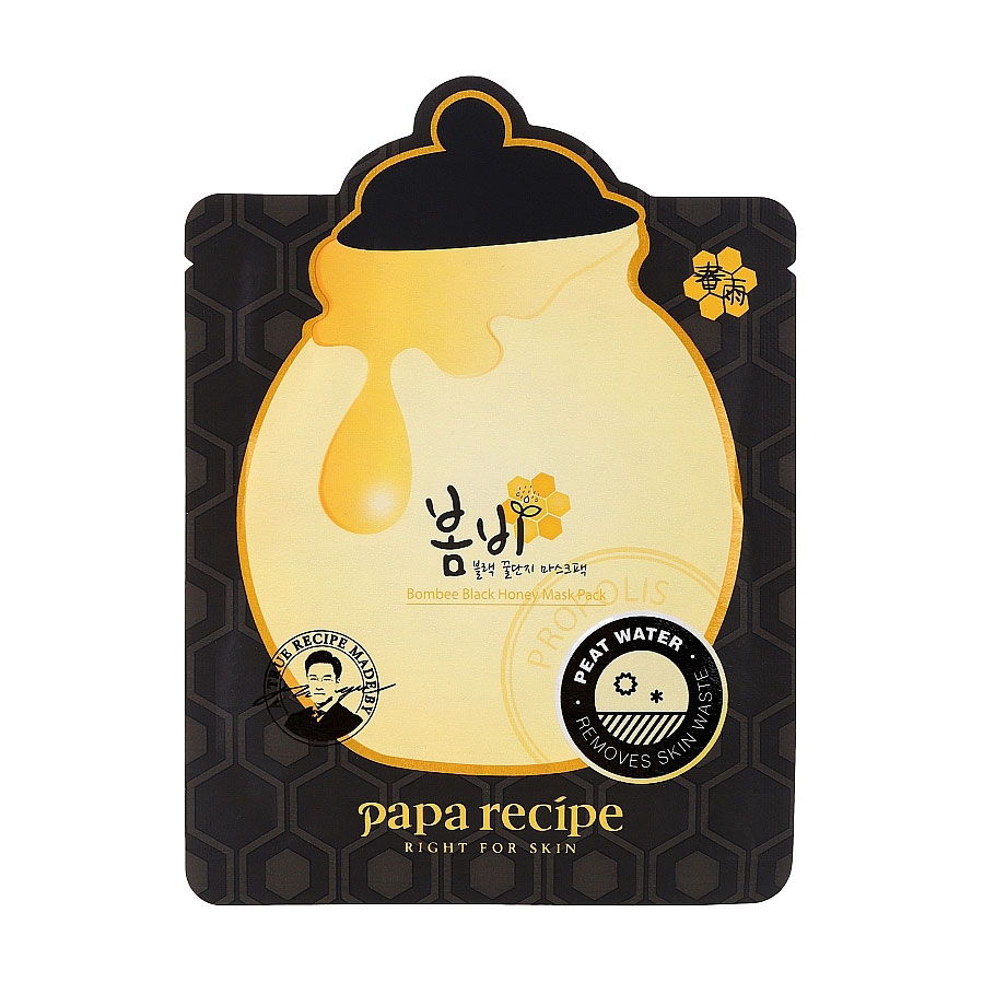 

Очищувальна тканинна маска для обличчя Papa Recipe Bombee Black Honey Mask з екстрактом меду, 25 г