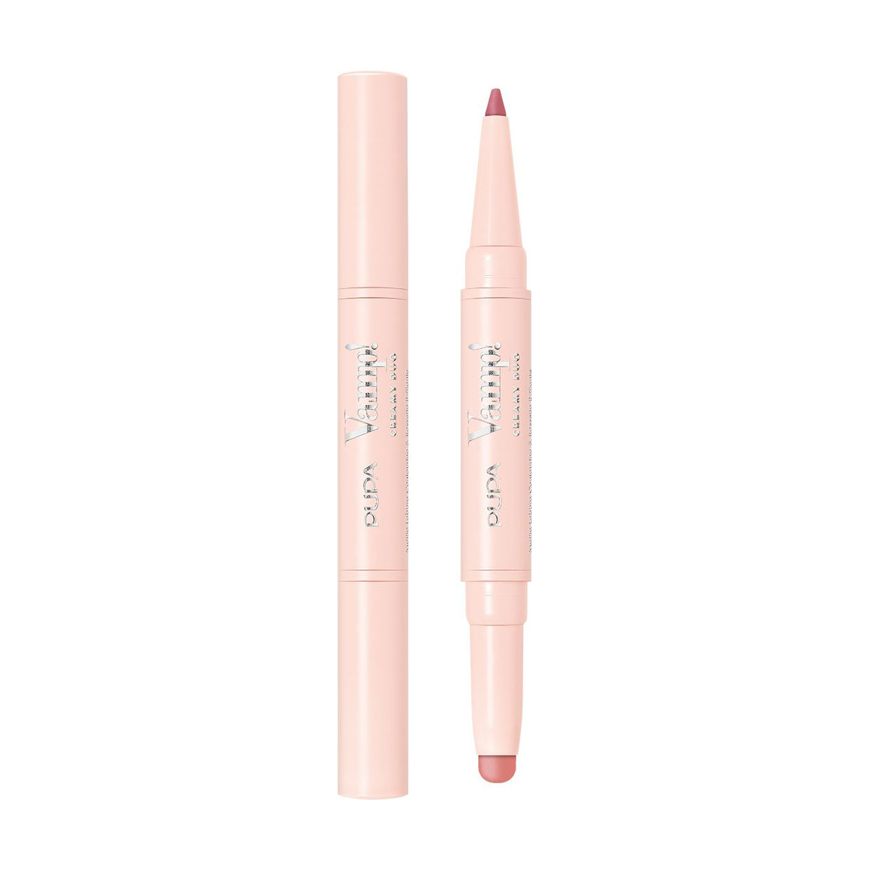 Помада-олівець для губ 2 в 1 Pupa Vamp! Creamy Duo Contouring Lip Pencil & Brilliant Lipstick 004 Light Rose, 1 г