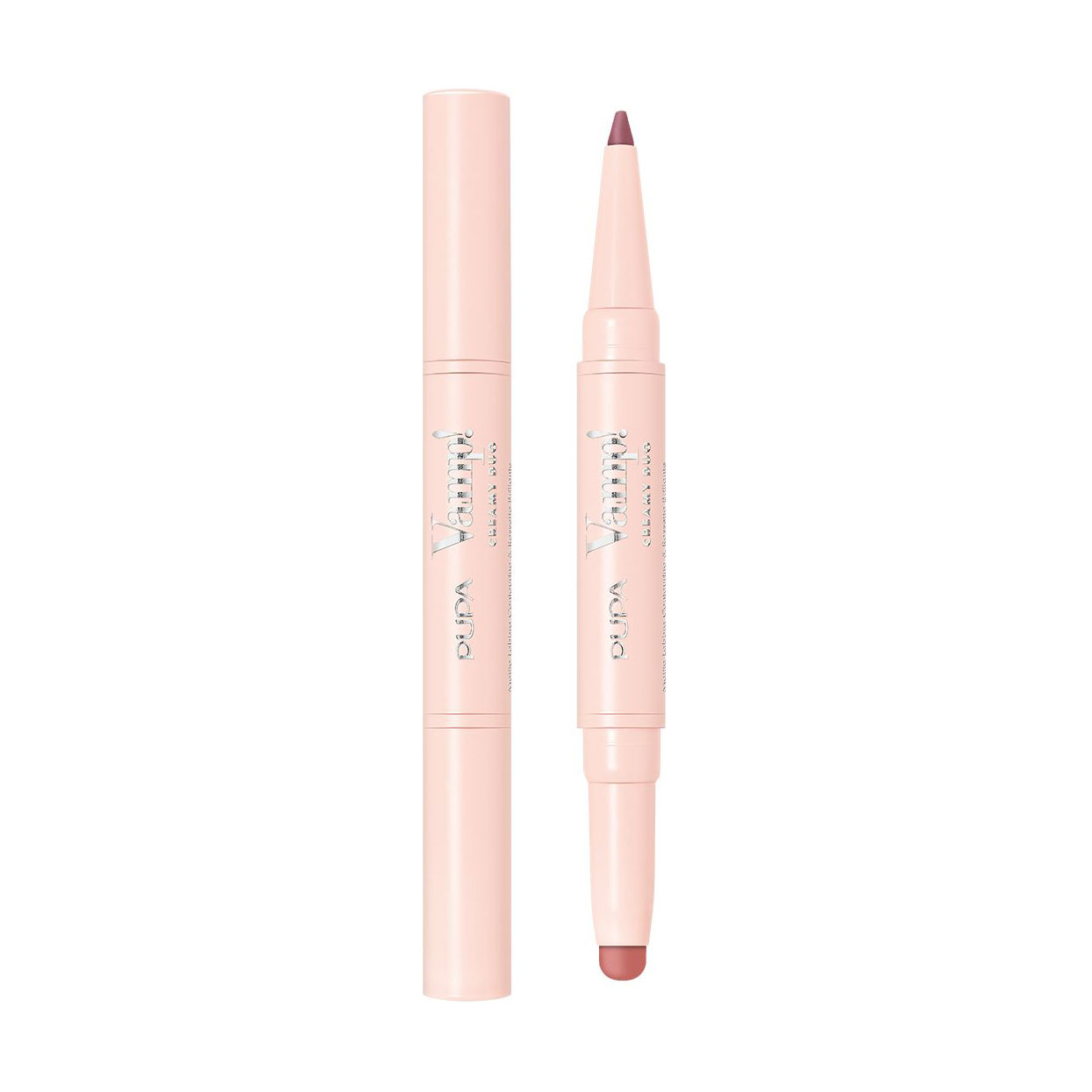 Помада-олівець для губ 2 в 1 Pupa Vamp! Creamy Duo Contouring Lip Pencil & Brilliant Lipstick 006 Deep Rose, 1 г