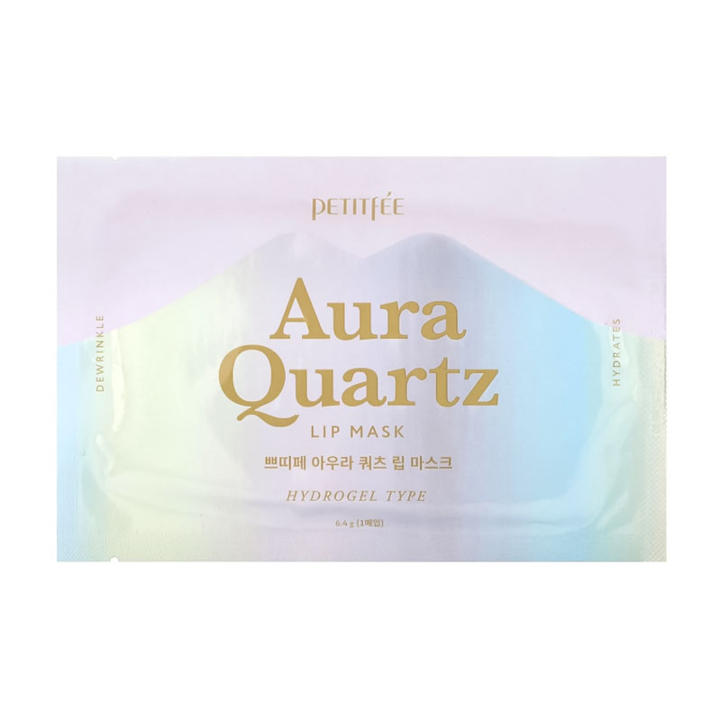 

Уцінка! Зволожувальна гідрогелева маска для губ Petitfee & Koelf Aura Quartz Lip Mask Hydrogel Type з екстрактом перлів, 6.4 г