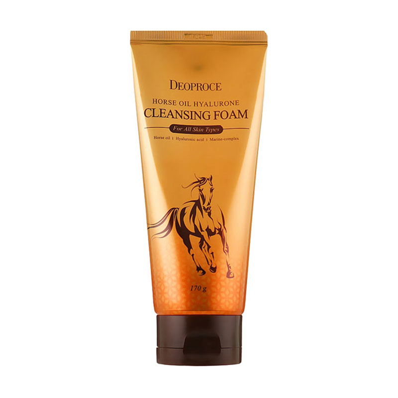 

Уцінка! Пінка для вмивання Deoproce Horse Oil Hyalurone Cleansing Foam на основі кінського жиру, 170 г