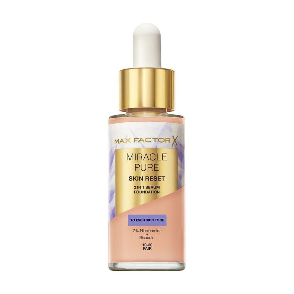 

Тональний крем-сироватка для обличчя Max Factor Miracle Pure Skin Reset 2 In 1 Serum Foundation 10-30 Fair, 30 мл