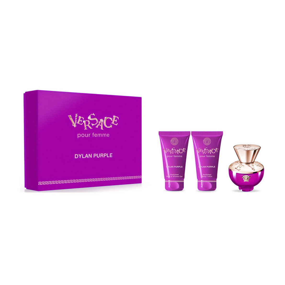 

Парфумований набір жіночий Versace Pour Femme Dylan Purple (парфумована вода, 5 мл + лосьйон, 25 мл + гель для душу, 25 мл)