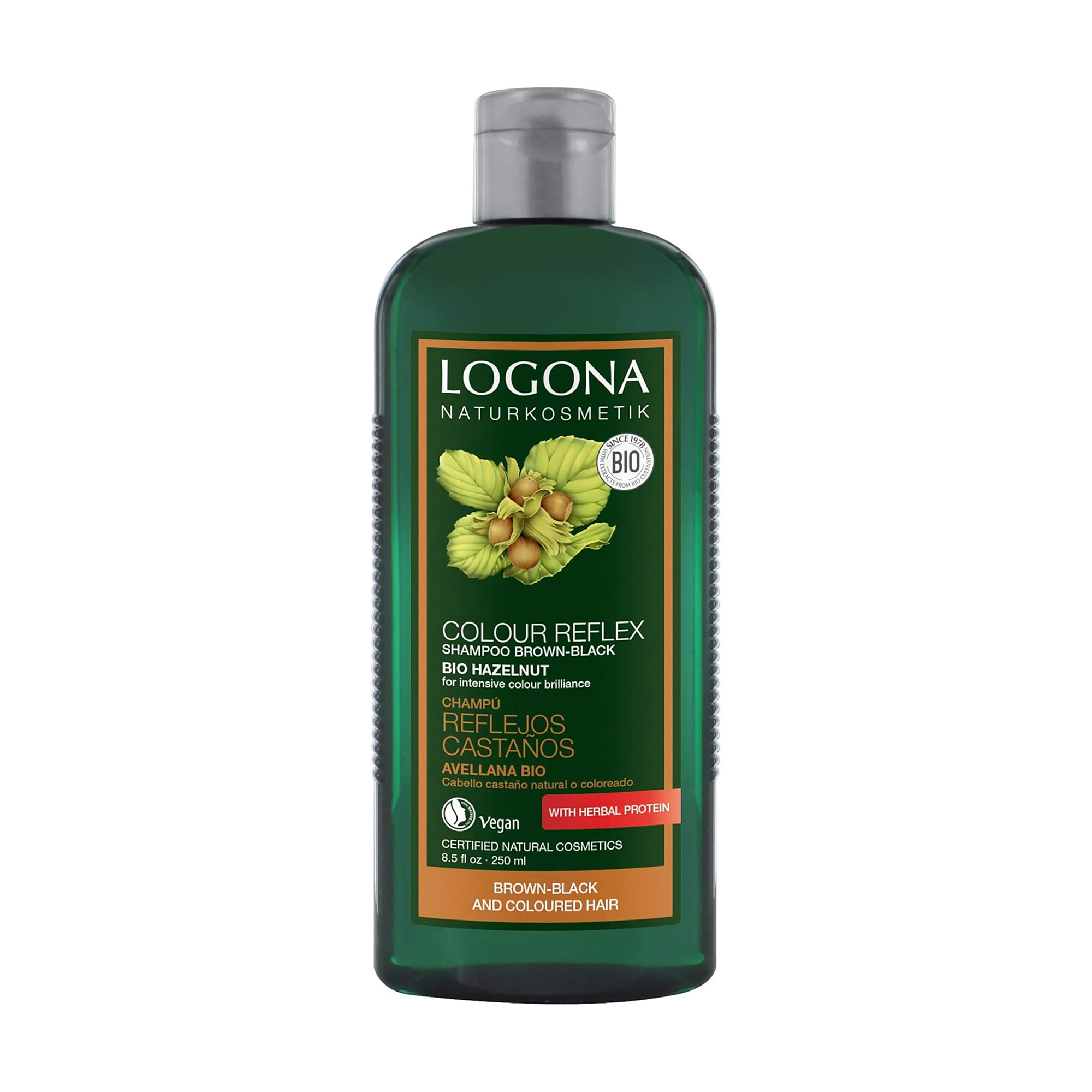 

Уцінка! Біошампунь Logona Hair Care Shampoo для фарбованого темно-коричневого волосся, з горіхом, 250 мл