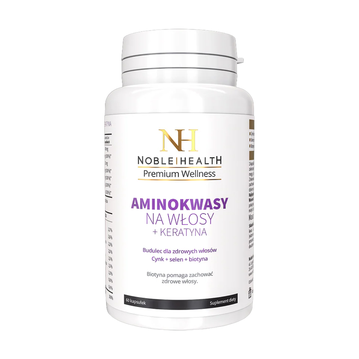 

Уцінка! Амінокислоти для волосся Noble Health Amino acids for hair + keratin з кератином, 60 капсул