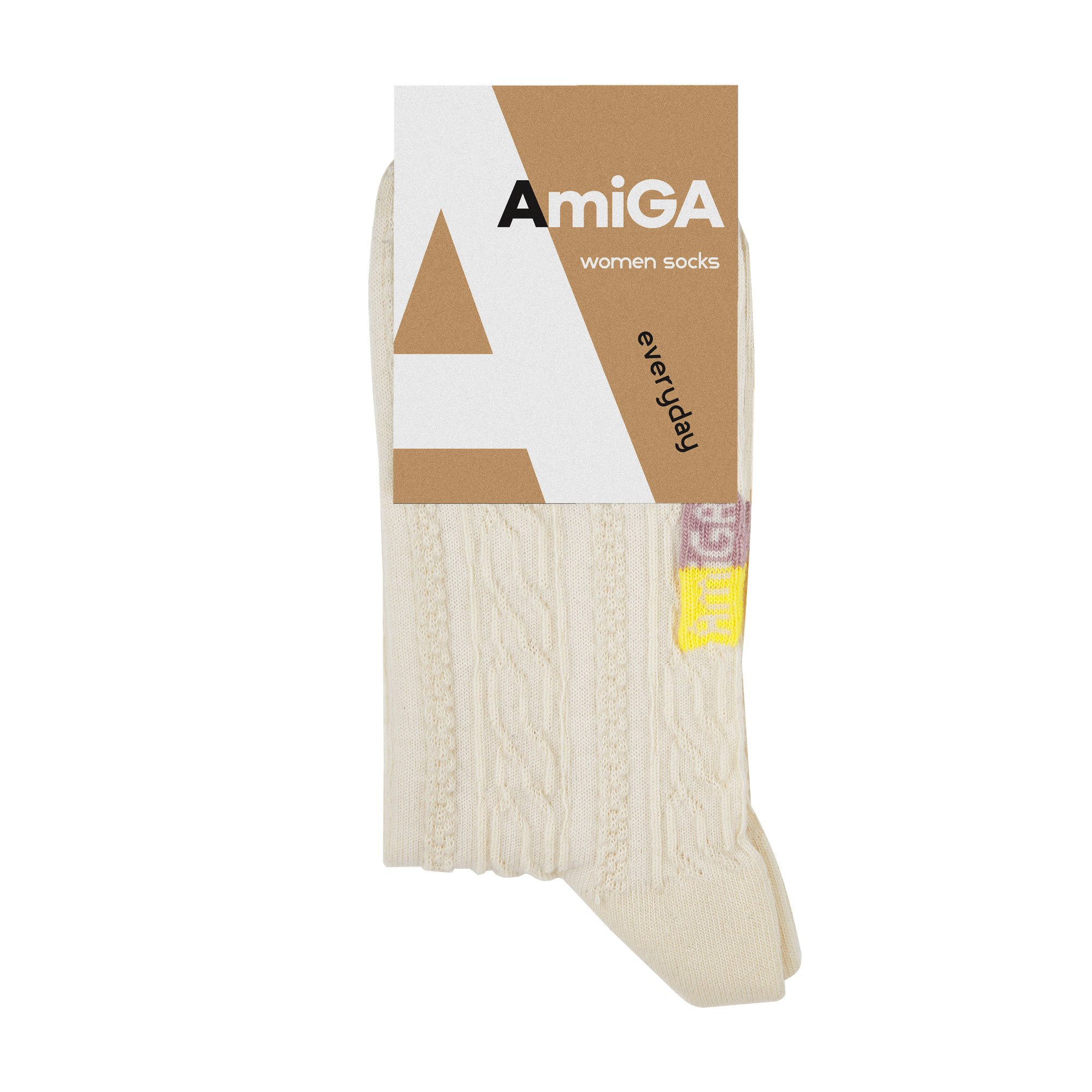 

Жіночі шкарпетки AmiGA класичні, коси, розмір 23-25