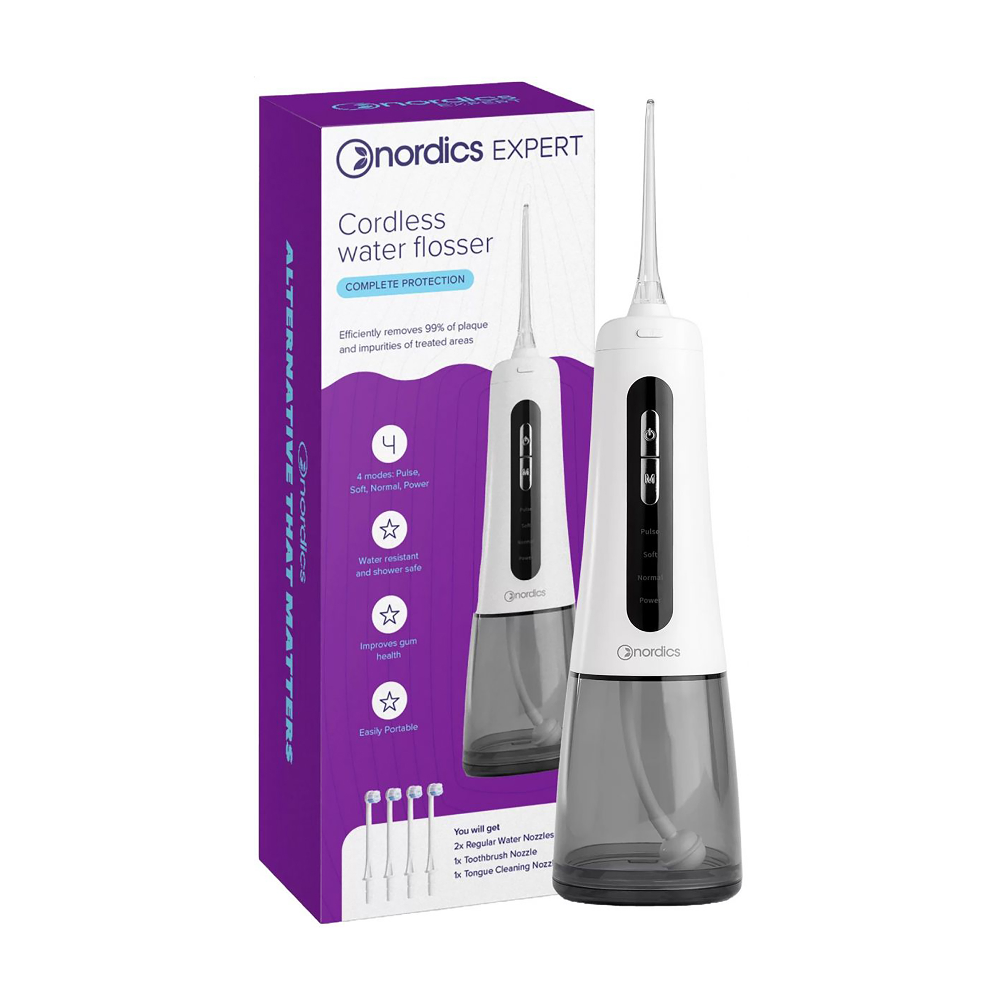 

Іригатор Nordics Expert EA139B для ефективного очищення ротової порожнини, 1 шт