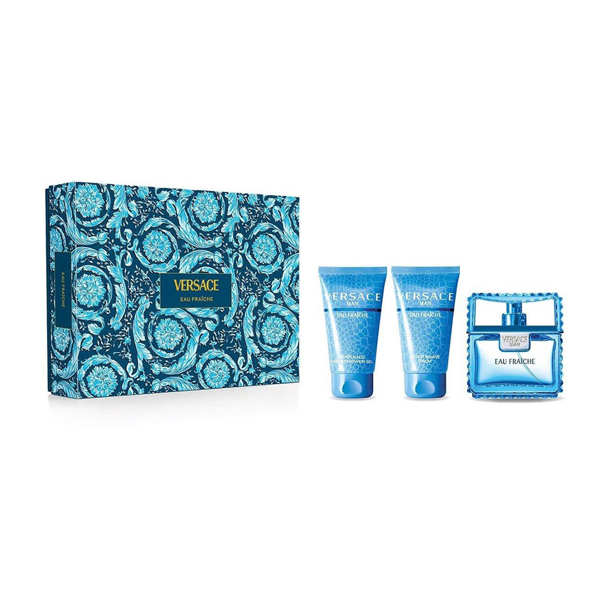 

Парфумований набір чоловічий Versace Man Eau Fraiche (бальзам після гоління, 50 мл + туалетна вода, 50 мл + гель для душу, 50 мл)