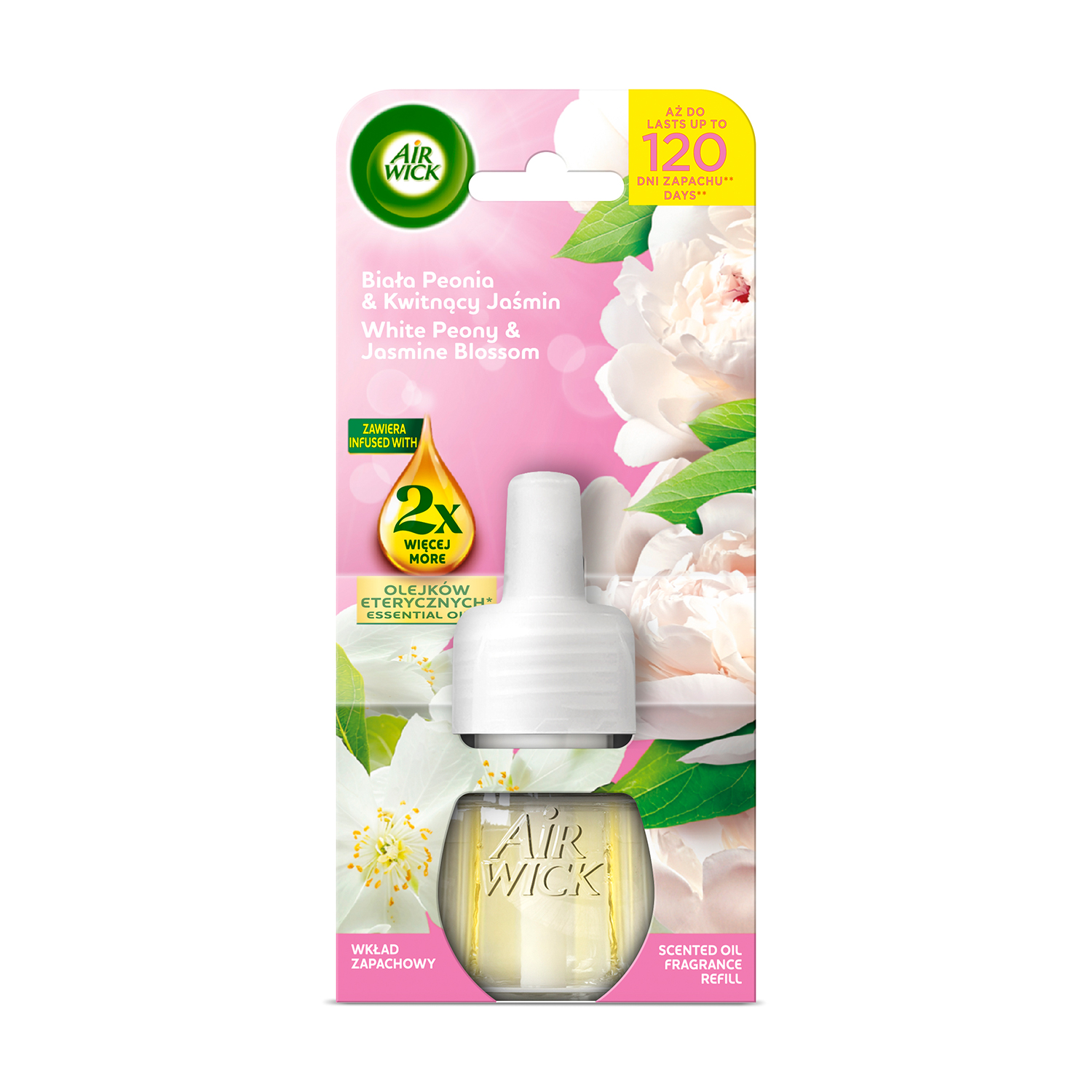 

Змінний флакон до електричного ароматизатора повітря Air Wick Квіти півонії та жасмину, 19 мл