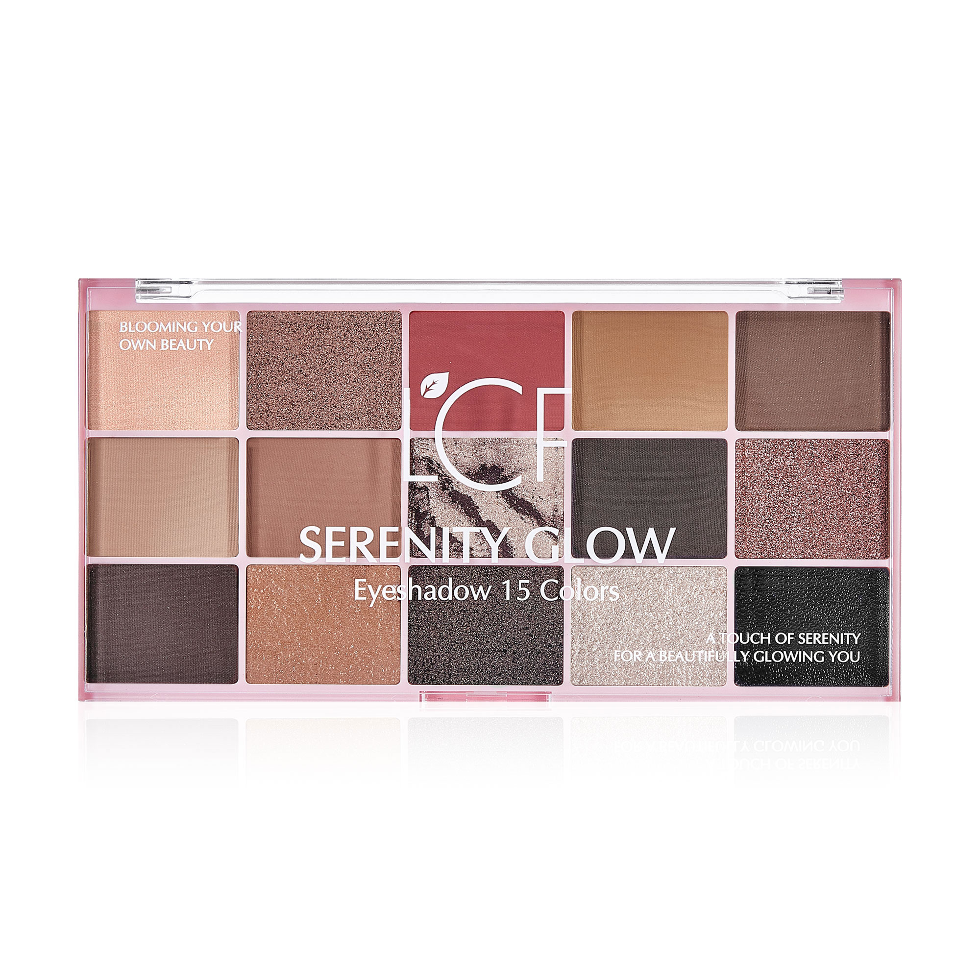 

Уцінка! Палетка тіней для повік LCF Serenity Glow 15 відтінків, 30 г
