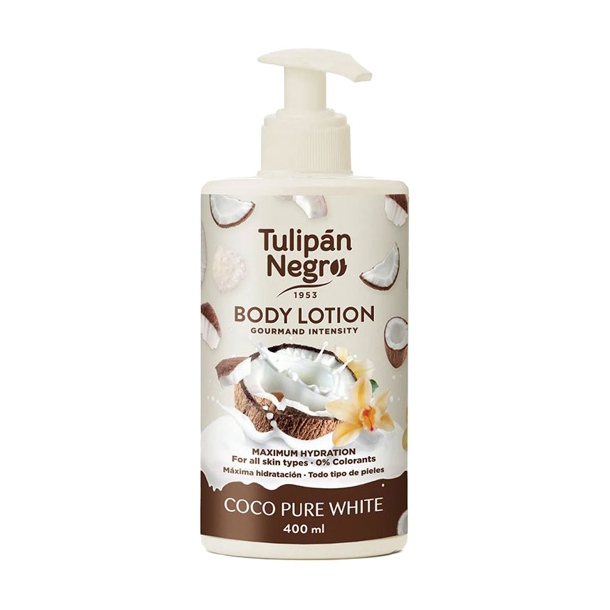 

Лосьйон для тіла Tulipan Negro Coco Pure White Body Lotion Ніжний кокос, 400 мл