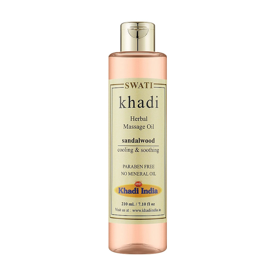 

Трав'яна масажна олія для тіла Khadi Swati Herbal Massage Oil Sandalwood Сандалове дерево, 210 мл