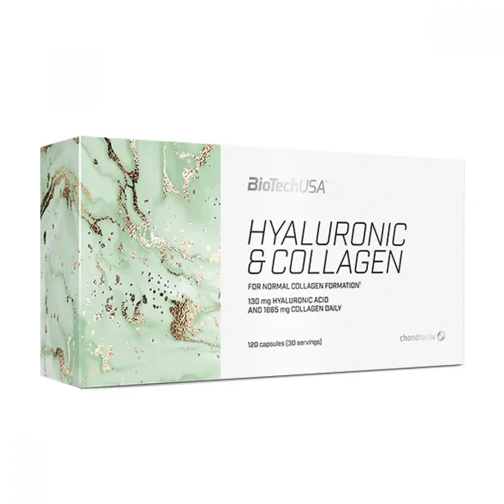 

Вітамінно-мінеральний комплекс BioTechUSA Hyaluronic & Collagen, 130/1865 мг, 120 капсул