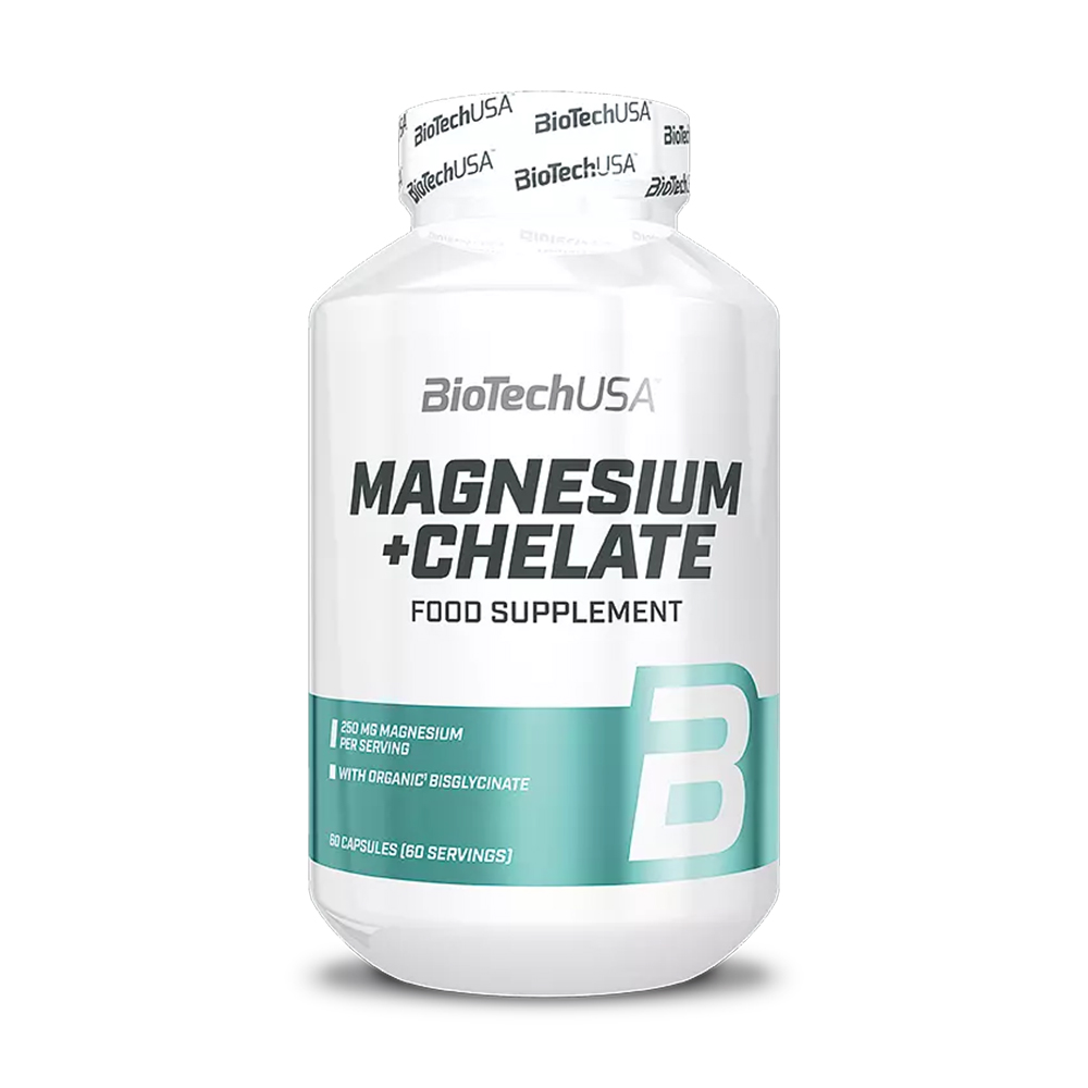 

Магній хелатний BioTech USA Magnesium + Chelate, 250 мг, 60 капсул