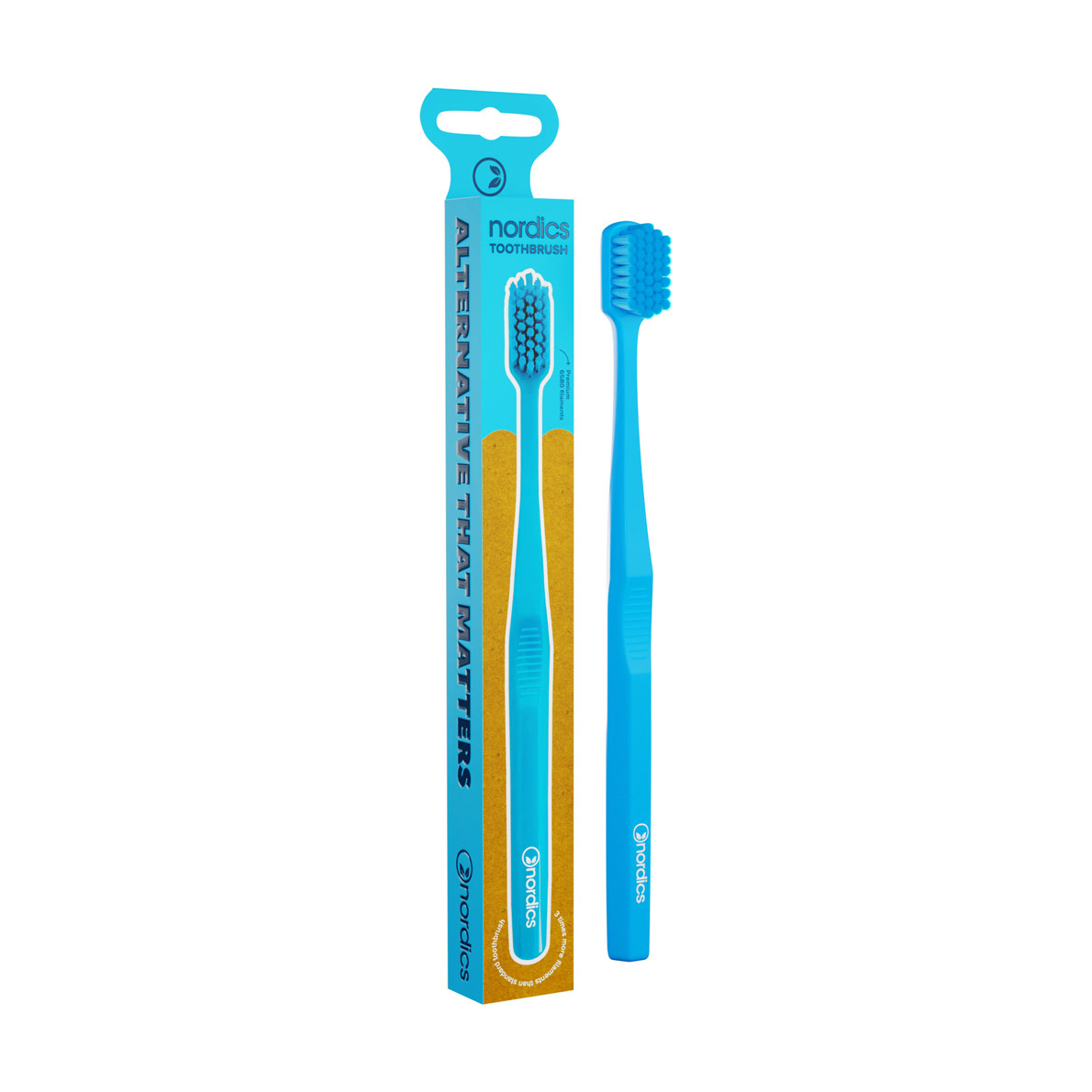 

Зубна щітка Nordics Premium 6580 м'яка, блакитна, 1 шт