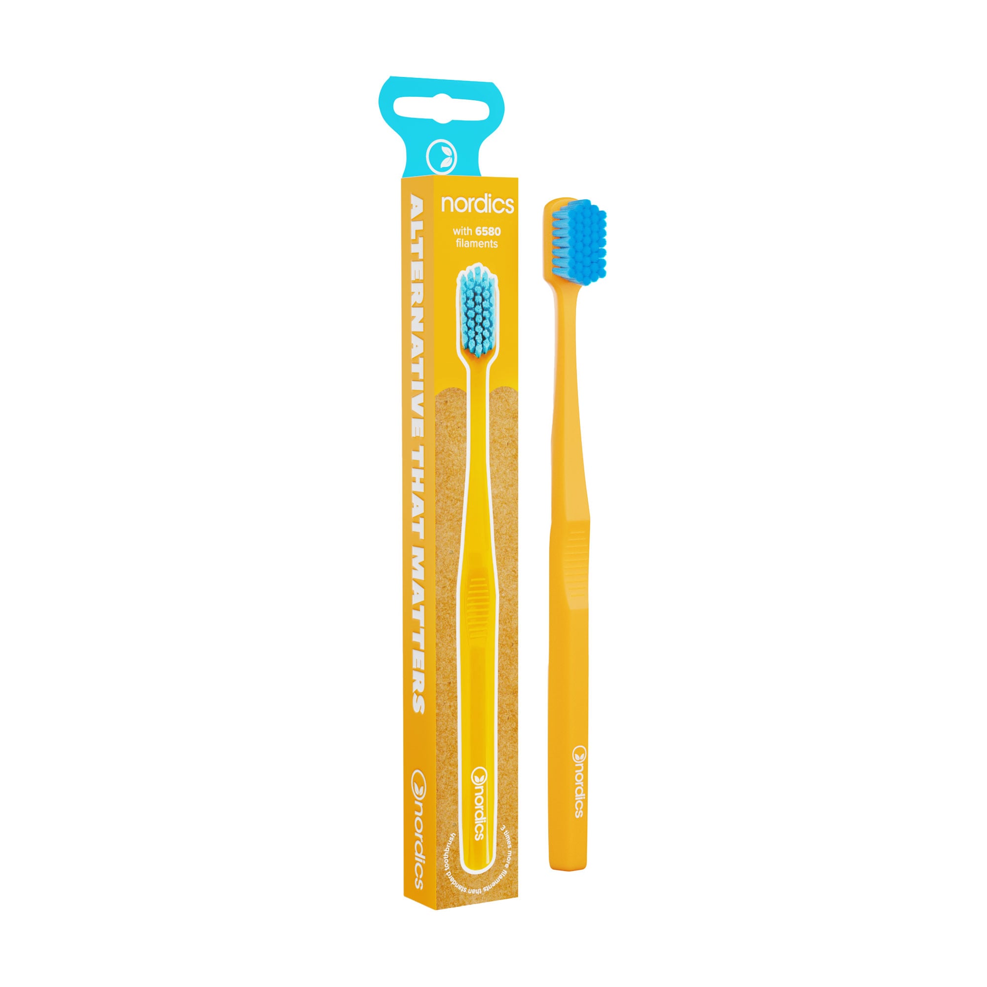 

Зубна щітка Nordics Premium 6580 м'яка, жовта, 1 шт