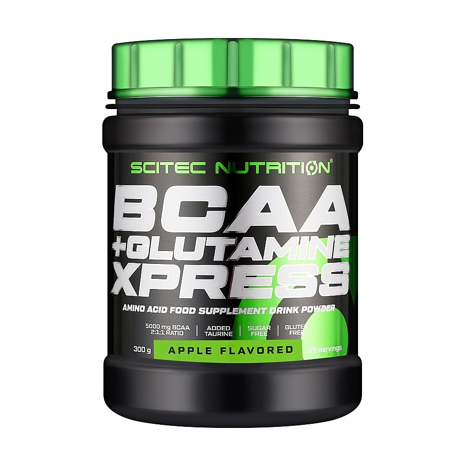 

Амінокислоти Scitec Nutrition BCAA + Glutamine Xpress Яблуко, в порошку, 300 г