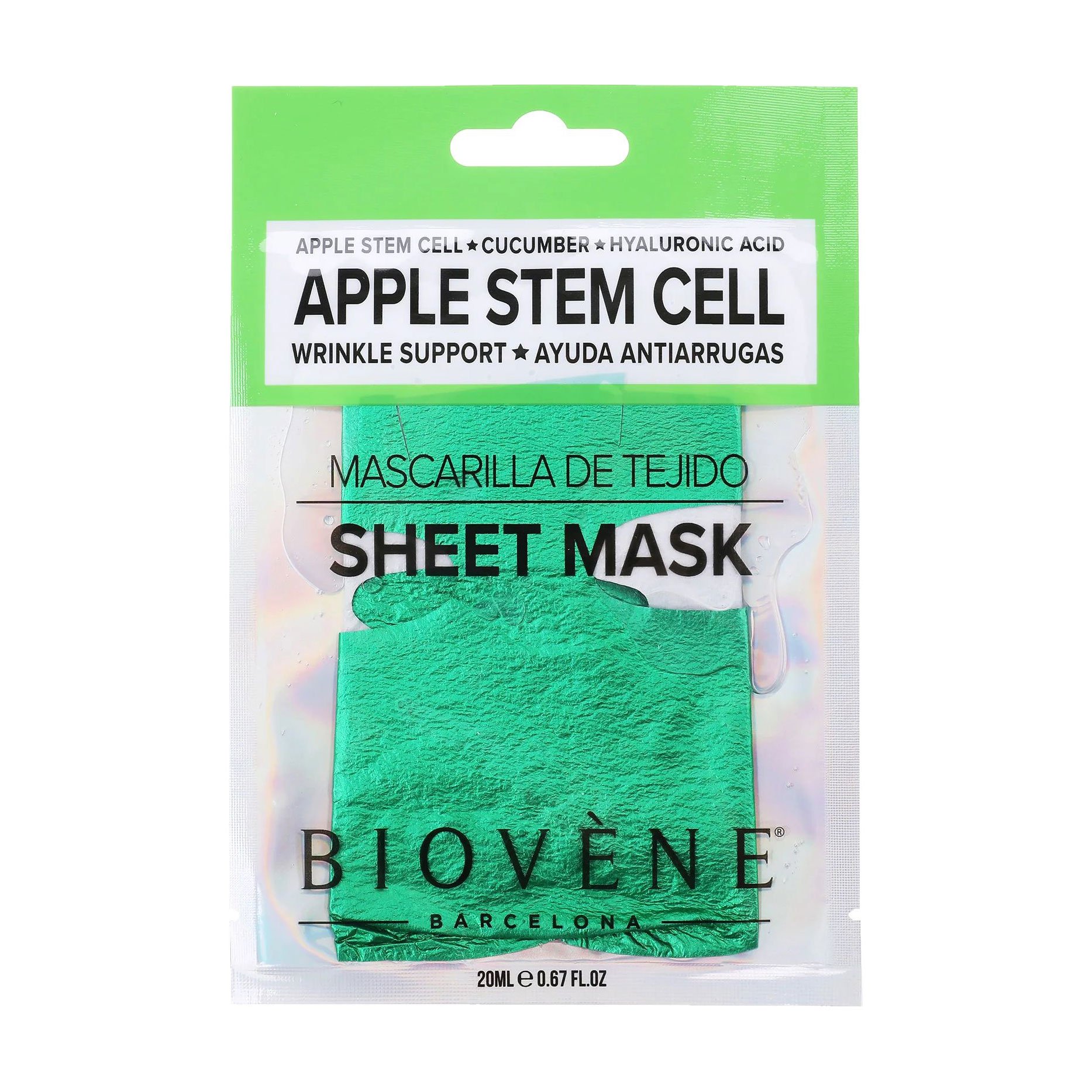 

Тканинна маска для обличчя Biovene Apple Stem Cell Sheet Mask, 20 мл