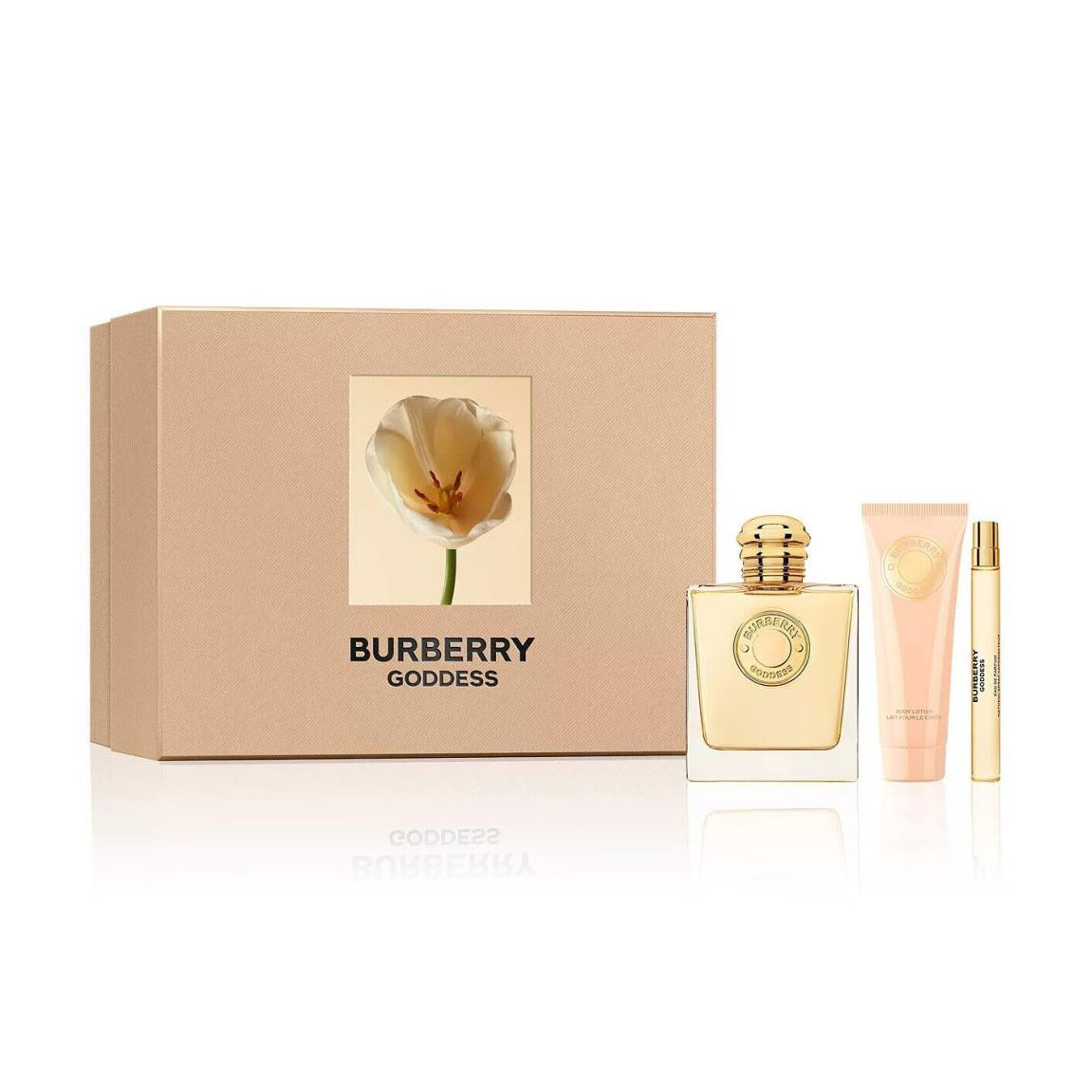 

Парфумований набір жіночий Burberry Goddess (парфумована вода, 10 мл + лосьйон для тіла, 75 мл + парфумована вода, 100 мл)