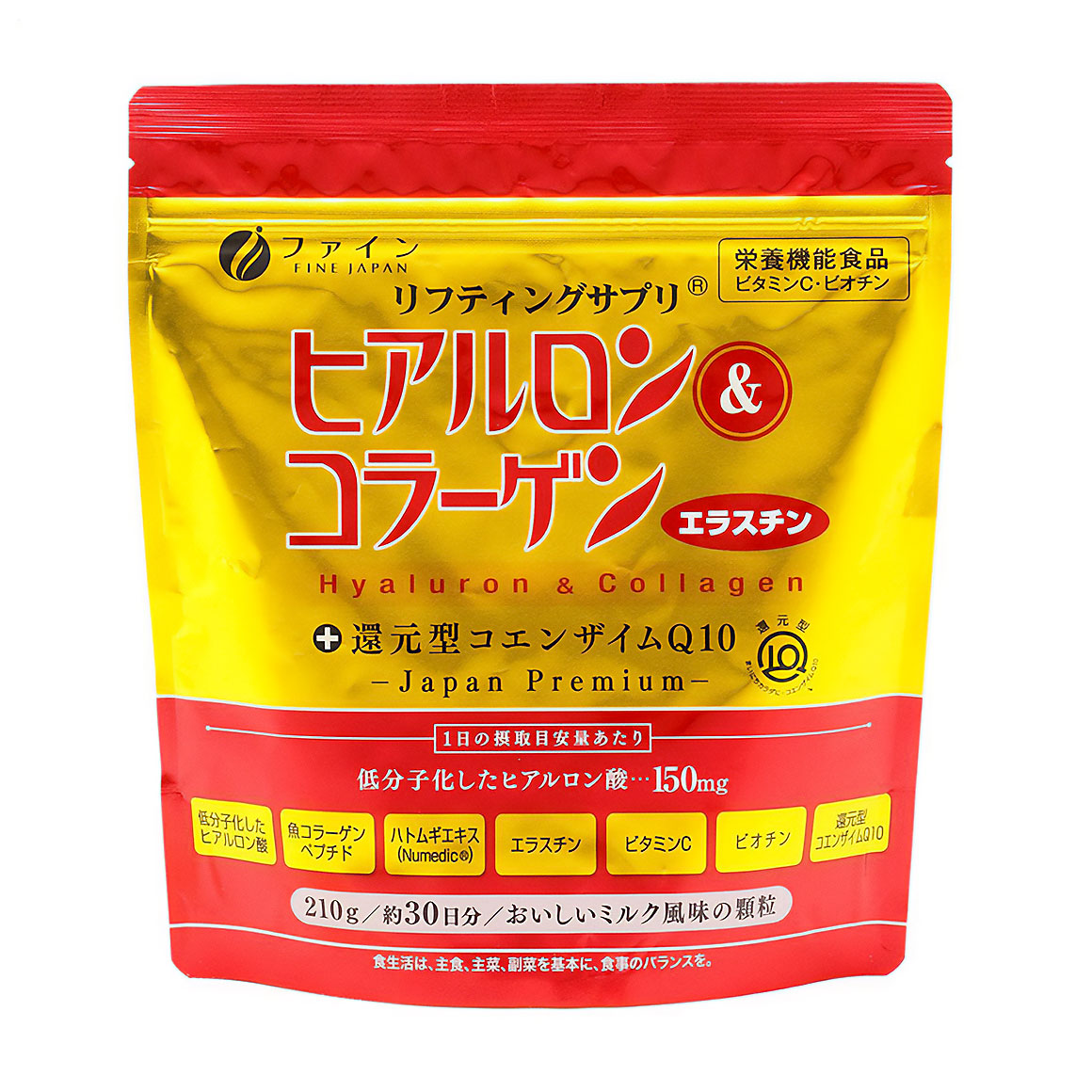 

Колаген Fine Japan Collagen Premium з гіалуроновою кислотою, 210 г