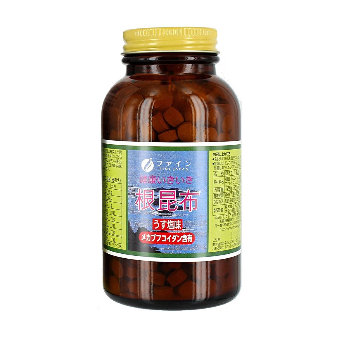 

Морський йод Fine Japan Kelp Root Extract з фукоїданом, 500 таблеток