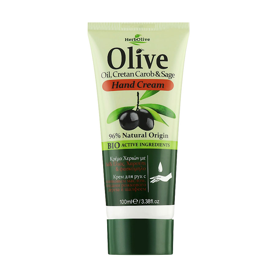 

Крем для рук Madis HerbOlive Olive Oil, Carob & Sage Hand Cream з ріжковим деревом та шавлією, 100 мл
