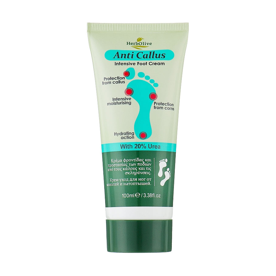 

Крем-догляд для ніг Madis HerbOlive Anti Callus Intensive Foot Cream проти мозолів та натоптишів, 100 мл