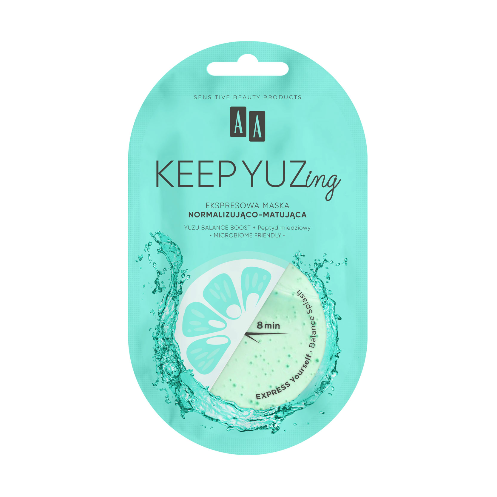 

Нормалізувальна та матувальна експрес-маска для обличчя AA Cosmetics KEEP YUZing, 7 мл