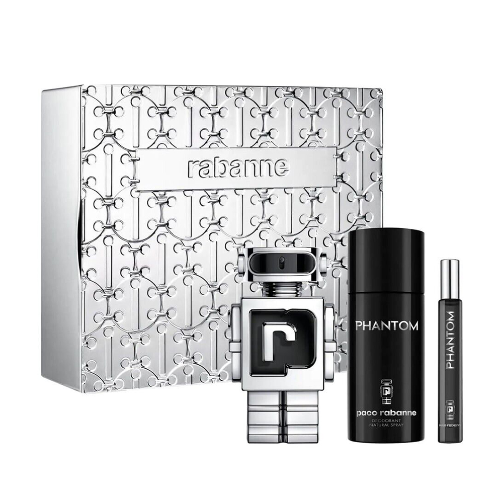 

Парфумований набір Rabanne Phantom чоловічий (дезодорант-спрей, 150 мл + туалетна вода, 100 мл + туалетна вода, 10 мл)