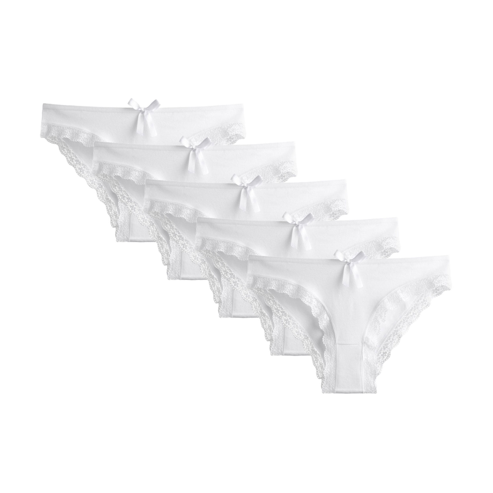 

Труси жіночі Donella 1971 з мереживом, білі, розмір XL, 5 шт