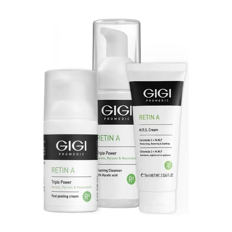 

Набір для обличчя Gigi Retin A Set The Timeless Trio (крем, 75 мл + пінка для вмивання, 120 мл + нічний крем, 30 мл)