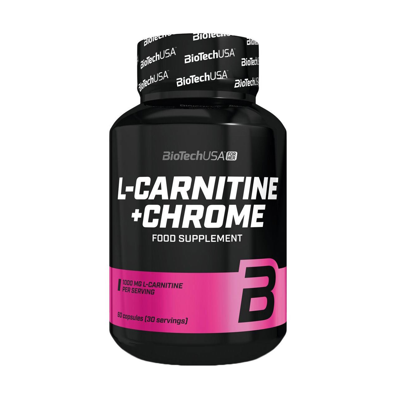 

Карнітин та хром BioTech USA L-Carnitine + Chrome, 1000 мг, 60 капсул