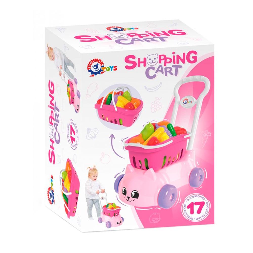 

Ігровий набір TechnoK Візок Котик, з набором фруктів, для дівчаток, від 3 років, 46*44*26 см (7563)