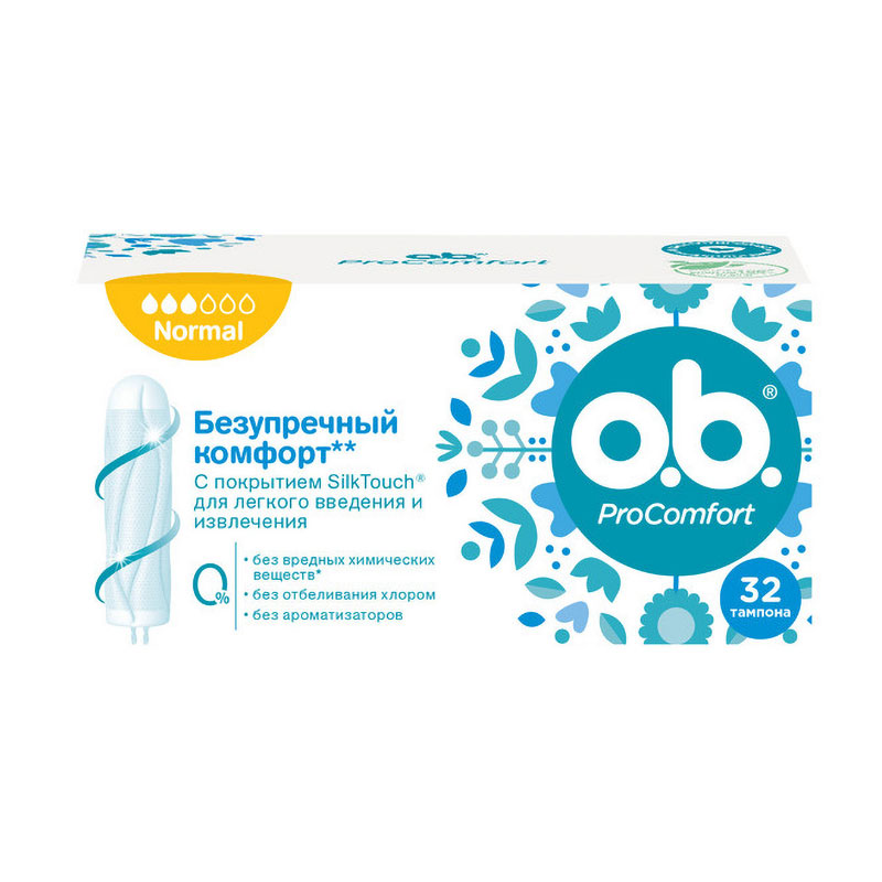 

Уцінка! Тампони жіночі гігієнічні o.b. ProComfort Normal, 32 шт